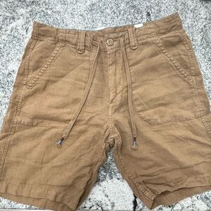Brown Linen Shorts